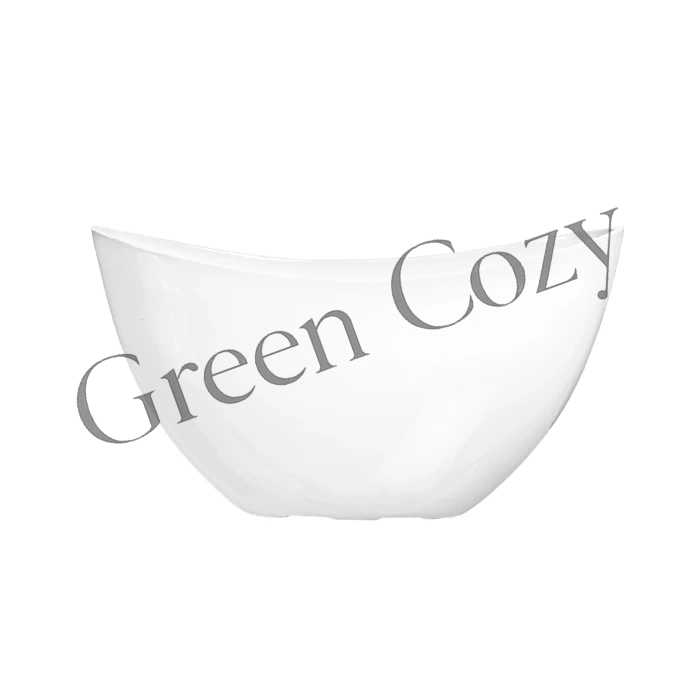 Кашпо TREEZ Effectory Gloss Ваза-Лодка малая Белый глянцевый лак - 20 см