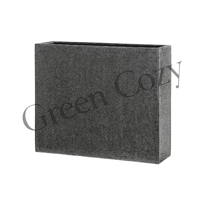 Кашпо TREEZ Effectory Stone Высокий Дивайдер Темно-серый камень - 75 см