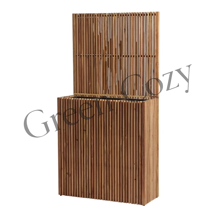 Кашпо TREEZ Effectory Timberline Высокий дивайдер со стенкой Темное дерево - 165 см