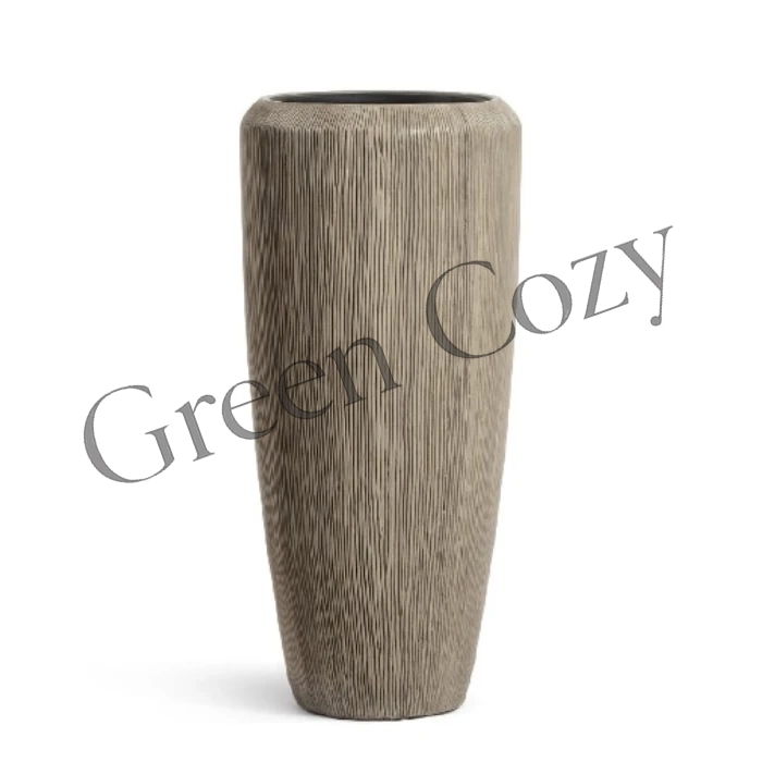 Кашпо TREEZ Effectory Wow Высокий конус Design Капучино - 75 см - Ø 34 см