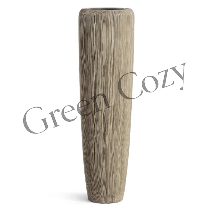 Кашпо TREEZ Effectory Wow Высокий конус Design Капучино - 117 см - Ø 34 см