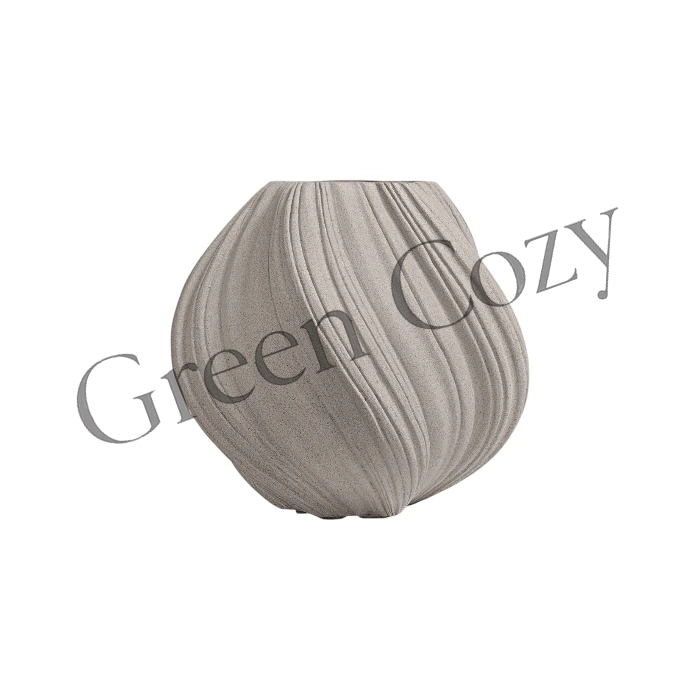 Кашпо TREEZ Effectory Dune Сферическая Design-ваза Белый песок - 52 см - Ø 50 см