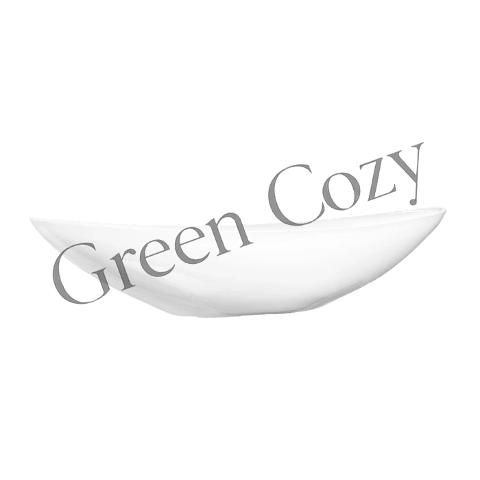 Кашпо TREEZ Effectory Gloss Ваза-Лодка Белый глянцевый лак - 20 см