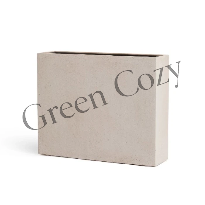 Кашпо TREEZ Effectory Beton Высокий Дивайдер Белый песок - 75 см