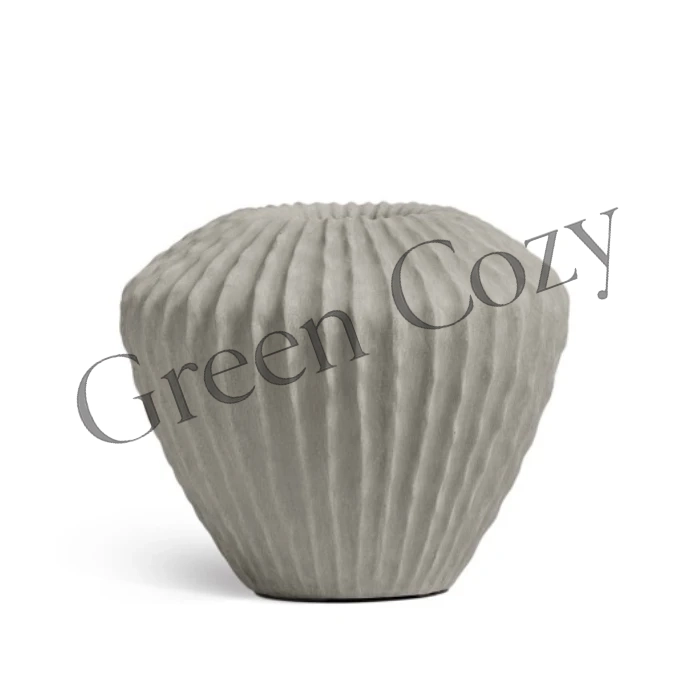 Кашпо TREEZ Effectory Moho Сферическая Design-ваза Белый песок - 28 см - Ø 35 см